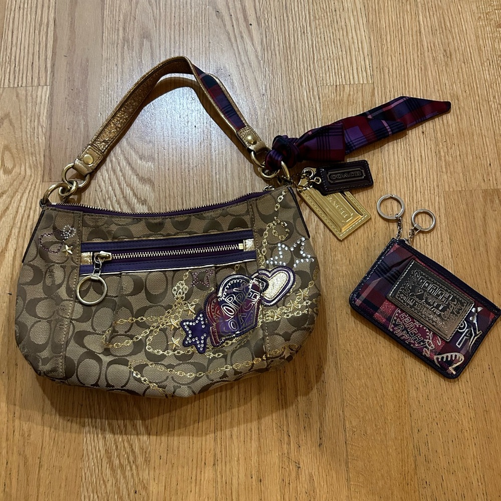 Coach purse and matching wallet